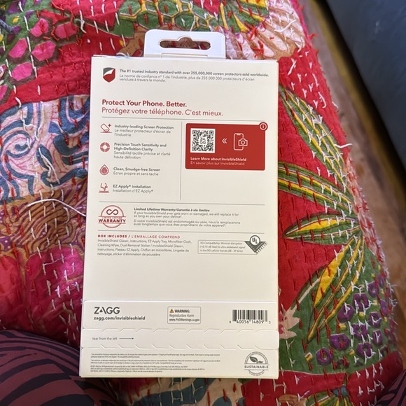 Zagg Iphone 13/13pro glass screen protector - Picture 2 of 2